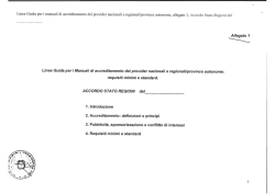Linee Guida per i manuali di accreditamento dei provider nazionali