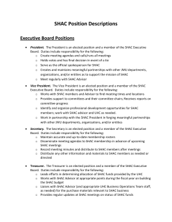 SHAC Position Descriptions