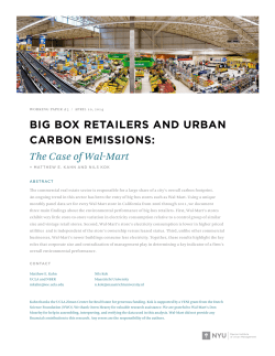 BIG BOX RETAILERS AND URBAN CARBON