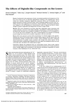 The effects of digitalis-like compounds on rat lenses.