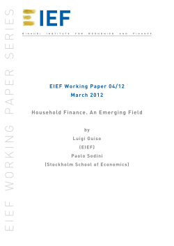 EIEF WORKING PAPER s ERIE s