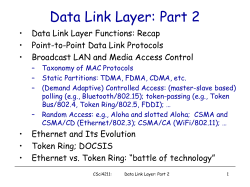 The Data Link Layer: Part 2