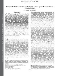 Particulate Matter Concentration and Air Quality Affected by