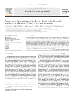 Synthesis and characterization of Mg&acirc;&euro;&ldquo;Fe layer double hydroxides