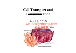 Cell Transport and Communication - UK