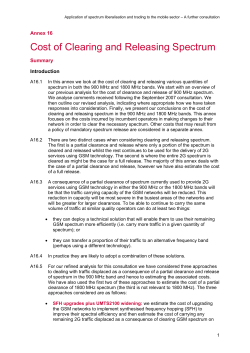 Cost of Clearing and Releasing Spectrum