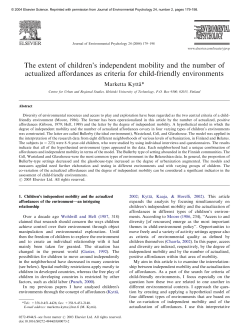 The extent of children`s independent mobility and the number of
