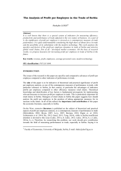 analysis of deferred taxes in the business environment in serbia