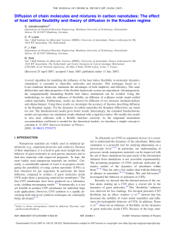 Diffusion of chain molecules and mixtures in carbon