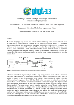 Modelling a calciner with high inlet oxygen concentration for a