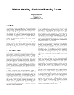 Mixture Modeling of Individual Learning Curves
