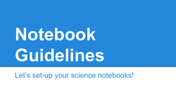 Let`s set-up your science notebooks!