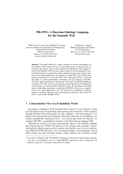 PR-OWL: A Bayesian Ontology Language for the Semantic Web