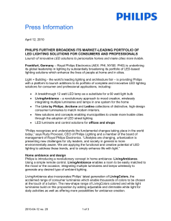 philips further broadens its market-leading portfolio of led lighting