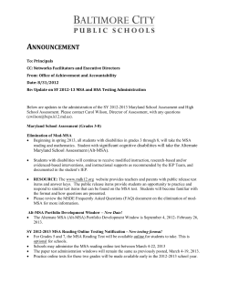 Announcement - Baltimore City Public Schools