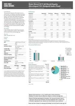 Fact Sheet:State Street IUT All World Equity (Developed 75