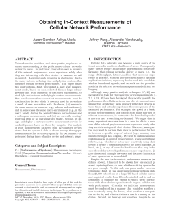 Obtaining In-Context Measurements of Cellular Network Performance