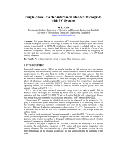 2 Modeling of PV System