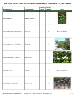Plant List - The David and Lucile Packard Foundation