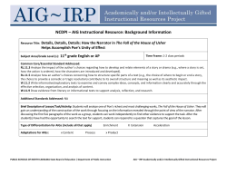 How the Narrator in The Fall of the House of Usher