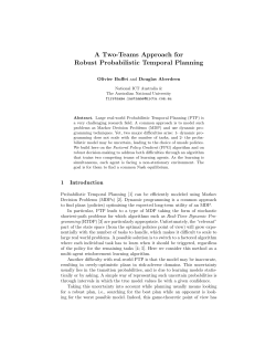 A Two-Teams Approach for Robust Probabilistic