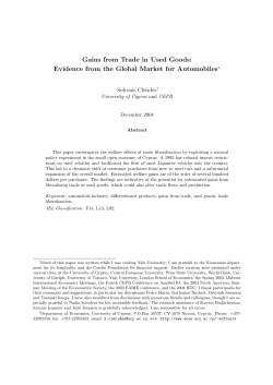 Gains from Trade in Used Goods: Evidence from the Global Market