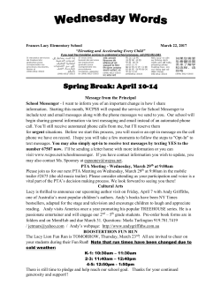 Frances Lacy Elementary School March 22, 2017