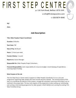 First Step Drop in Centre