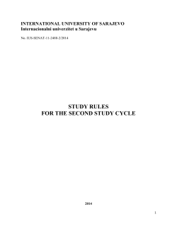 study rules for the second study cycle