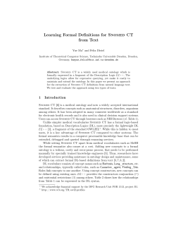 Learning Formal Definitions for Snomed CT from Text