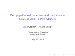 Mortgage-Backed Securities and the Financial Crisis