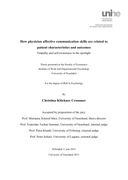 How physician affective communication skills are