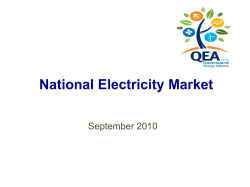 National Electricity Market Presentation
