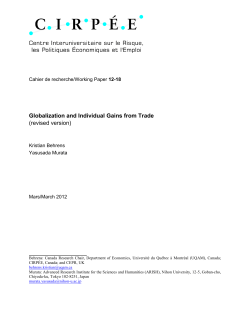 Globalization and Individual Gains from Trade (revised