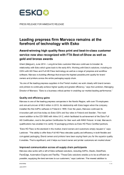 Leading prepress firm Marvaco remains at the forefront