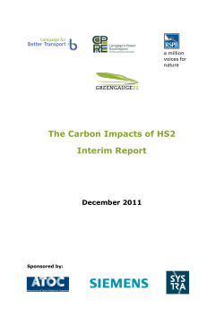 The Carbon Impacts of HS2 Interim Report