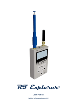 RF Explorer Spectrum Analyzer User Manual