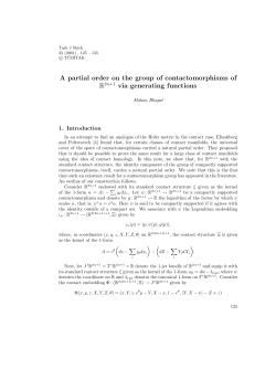 A partial order on the group of contactomorphisms