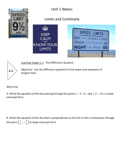 Limit Laws - Mr. Valsa`s Math Page