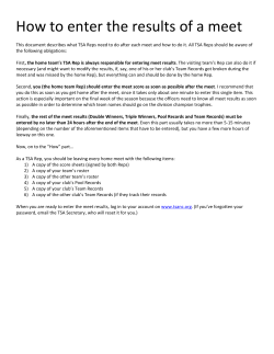 How to enter the results of a meet