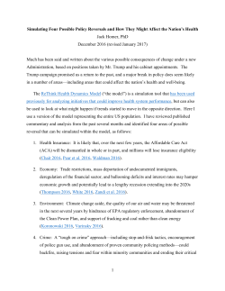 Simulating Four Possible Policy Reversals and