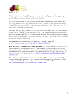 5 or more fruits and vegetables