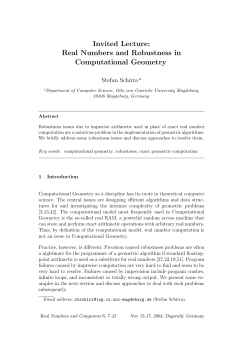 Real Numbers and Robustness in Computational Geometry