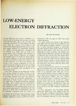 LOW-ENERGY ELECTRON DIFFRACTION