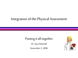Integration of the Physical Assessment