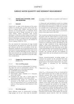 surface water quantity and sediment measurement