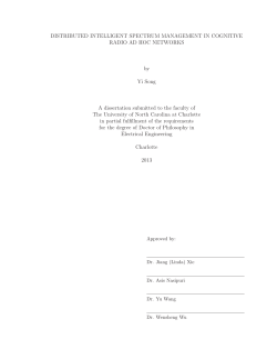 DISTRIBUTED INTELLIGENT SPECTRUM MANAGEMENT IN