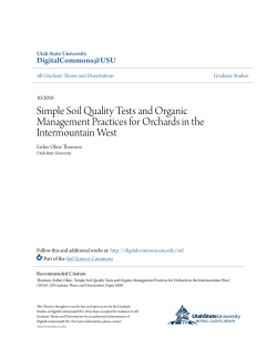 Simple Soil Quality Tests and Organic Management Practices for