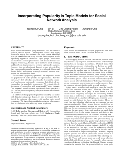 Incorporating Popularity in Topic Models for Social