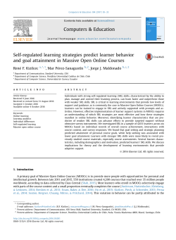 Self-regulated learning strategies predict learner behavior and goal
